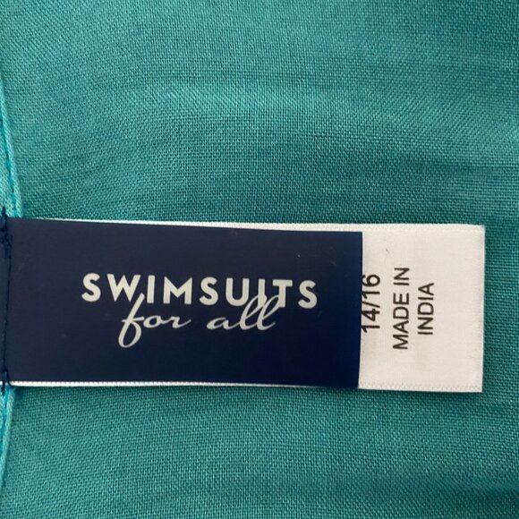Swimsuits for All Women's Plus Size Renee Blue Ombre Cover Up Dress One Size 10 - Picture 2 of 6